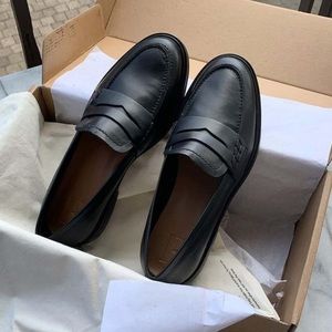 BRAND NEW Flattered black Sarah leather loafers